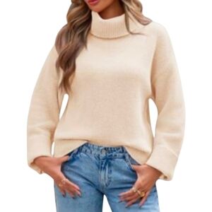 Cozy Cream Turtleneck Sweater - large NWT